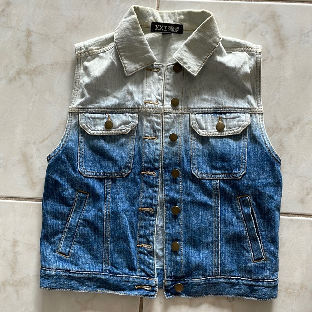 Ombré Denim Vest